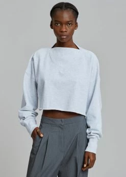 Earl Grey CLOTHING Margo Cropped Sweatshirt - Grey