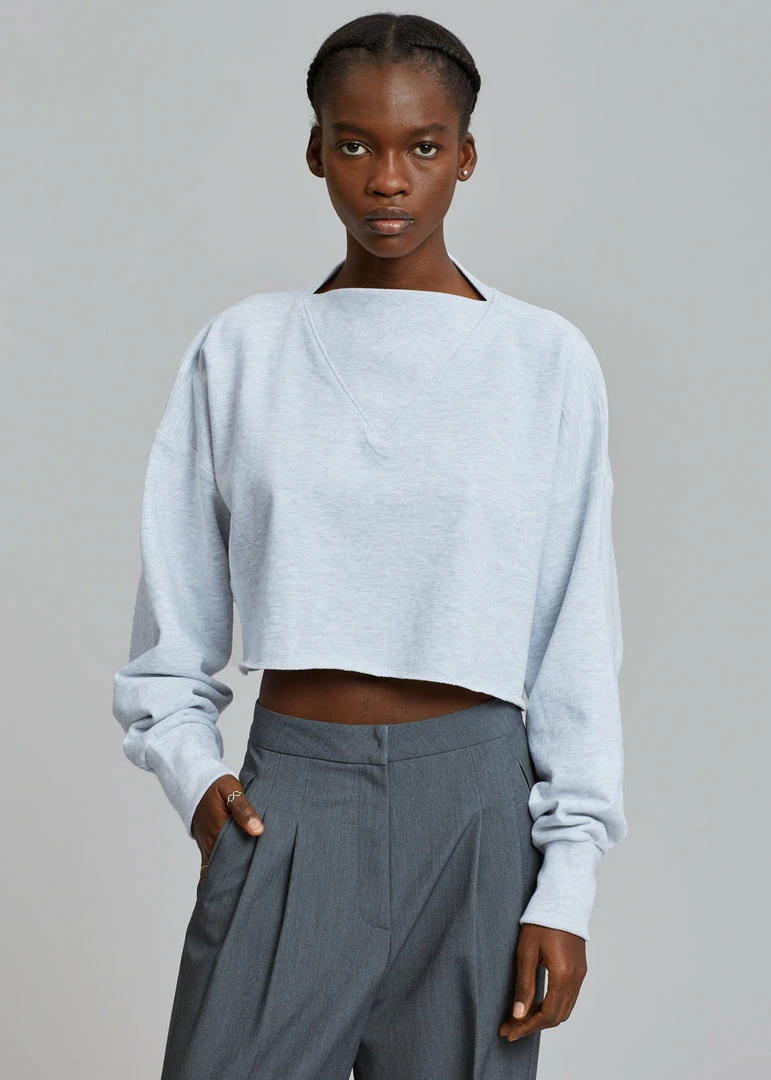 Coupon 𧨠Earl Grey CLOTHING Margo Cropped Sweatshirt - Grey π 2 Earl Grey CLOTHING Margo Cropped Sweatshirt - Grey