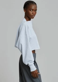 Earl Grey CLOTHING Margo Cropped Sweatshirt - Grey