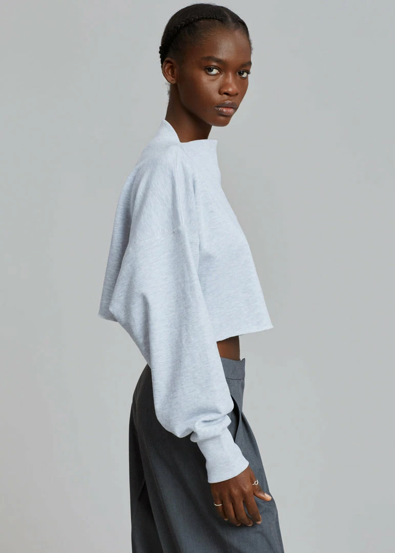 Coupon 𧨠Earl Grey CLOTHING Margo Cropped Sweatshirt - Grey π 1 Earl Grey CLOTHING Margo Cropped Sweatshirt - Grey