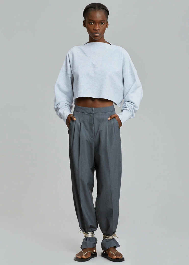 Coupon 𧨠Earl Grey CLOTHING Margo Cropped Sweatshirt - Grey π 4 Earl Grey CLOTHING Margo Cropped Sweatshirt - Grey