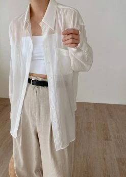 The Frankie Shop CLOTHING Maria Linen Pants - Beige