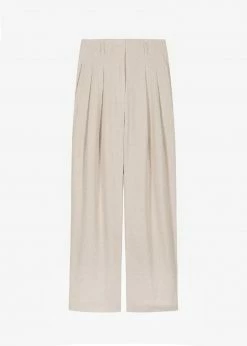 The Frankie Shop CLOTHING Maria Linen Pants - Beige