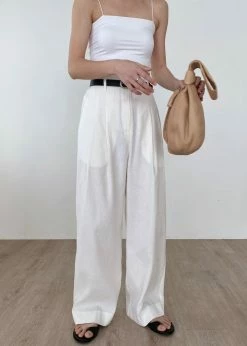 The Frankie Shop CLOTHING Maria Linen Pants - White