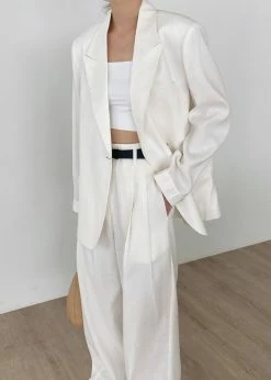 The Frankie Shop CLOTHING Maria Linen Pants - White