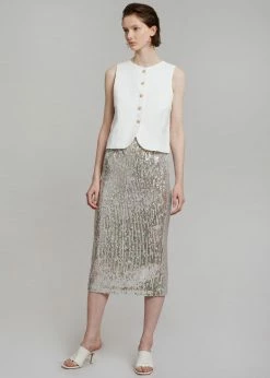 The Frankie Shop CLOTHING Maria Linen Vest - White