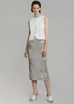 The Frankie Shop CLOTHING Maria Linen Vest - White