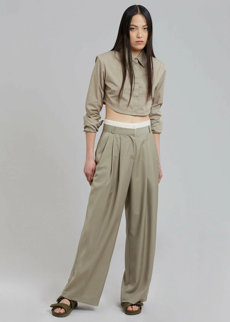 Top 10 π Beside You Mariza Wide Pants - Beige π 10 Beside You Mariza Wide Pants - Beige
