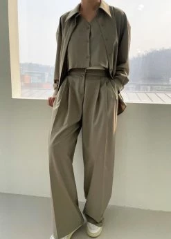 Beside You Mariza Wide Pants - Beige