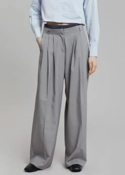 Beside You Mariza Wide Pants - Grey
