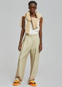 The Frankie Shop CLOTHING Marte Pleated Pants - Sand