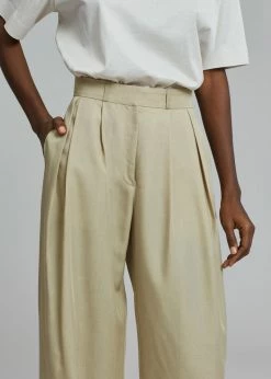 The Frankie Shop CLOTHING Marte Pleated Pants - Sand