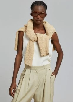 The Frankie Shop CLOTHING Marte Pleated Pants - Sand