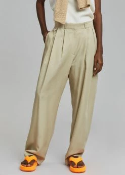 The Frankie Shop CLOTHING Marte Pleated Pants - Sand