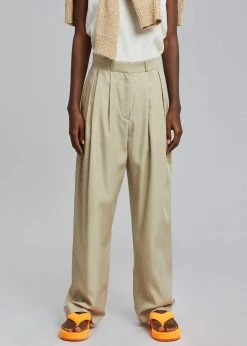 The Frankie Shop CLOTHING Marte Pleated Pants - Sand