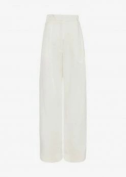 MATIN Herringbone Linen Pant - Off White