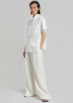 CLOTHING MATIN Short Sleeve Pocket Shirt - White