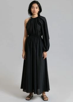 CLOTHING Matteau Asymmetric One Shoulder Dress - Black