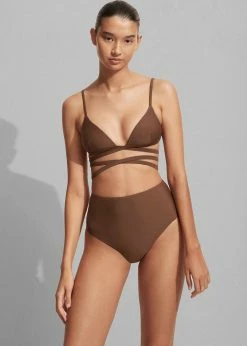 CLOTHING Matteau High Waist Bikini Brief - Pecan