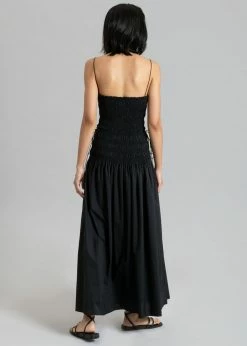 Matteau Shirred Tie Skirt - Black