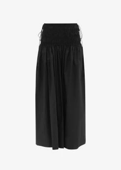 Matteau Shirred Tie Skirt - Black