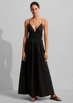 CLOTHING Matteau Shirred Triangle Dress - Black