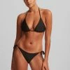 CLOTHING Matteau String Triangle Bikini Top - Black
