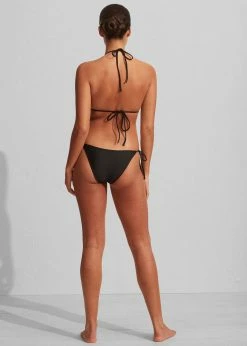 CLOTHING Matteau String Triangle Bikini Top - Black