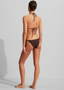 Matteau String Triangle Bikini Top - Carob CLOTHING