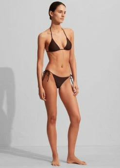 Matteau String Triangle Bikini Top - Carob CLOTHING