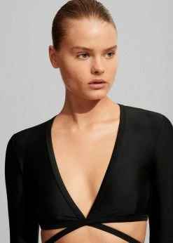 Matteau Wrap Sun Top - Black