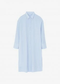 The Frankie Shop Mav Shirt Dress - Blue Stripe