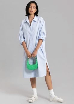 The Frankie Shop Mav Shirt Dress - Blue Stripe