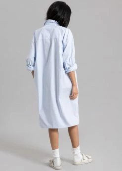 The Frankie Shop Mav Shirt Dress - Blue Stripe