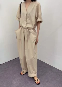 Love My Santa Maxim Jumpsuit - Beige