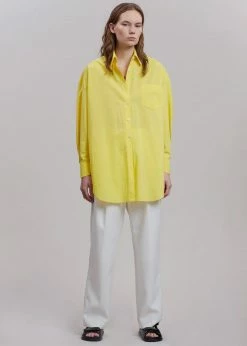 The Frankie Shop CLOTHING Melody Oversized Shirt - Blazing Yellow