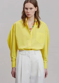 The Frankie Shop CLOTHING Melody Oversized Shirt - Blazing Yellow
