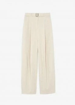Auver_Fit CLOTHING Mia Belted Pants - Beige