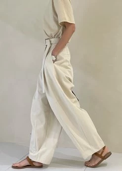 Auver_Fit CLOTHING Mia Belted Pants - Beige