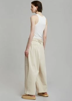Auver_Fit CLOTHING Mia Belted Pants - Beige