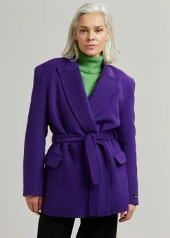 Concert Mila Belted Jacket - Berry