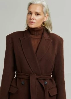 Concert Mila Belted Jacket - Dark Espresso