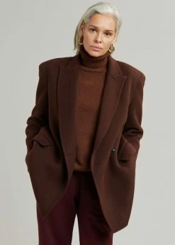 Concert Mila Belted Jacket - Dark Espresso