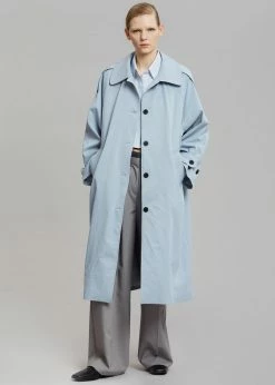 Hot Sale π€© The Frankie Shop CLOTHING Millie Trench π§₯ Coat - Pale Blue π― 17 The Frankie Shop CLOTHING Millie Trench Coat - Pale Blue