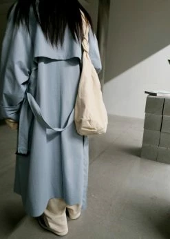 Hot Sale π€© The Frankie Shop CLOTHING Millie Trench π§₯ Coat - Pale Blue π― 18 The Frankie Shop CLOTHING Millie Trench Coat - Pale Blue