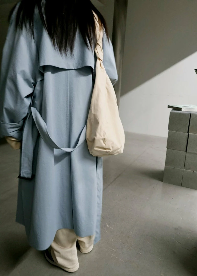 Hot Sale π€© The Frankie Shop CLOTHING Millie Trench π§₯ Coat - Pale Blue π― 9 The Frankie Shop CLOTHING Millie Trench Coat - Pale Blue