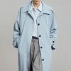The Frankie Shop CLOTHING Millie Trench Coat - Pale Blue