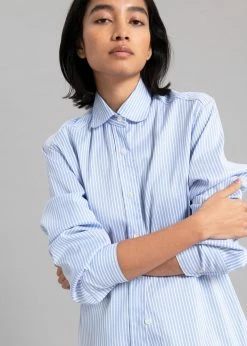 The Frankie Shop Mina Shirt - Blue Stripe