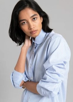 The Frankie Shop Mina Shirt - Blue Stripe