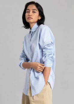 The Frankie Shop Mina Shirt - Blue Stripe
